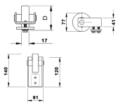 Spodný nájazd - pozinkovaný, 83x79