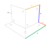 Trámová spojka pergolová, pätka 205 mm, čierna
