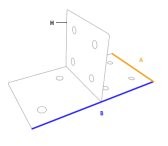 Trámová spojka pergolová, tvar T, 145 mm, čierna