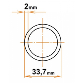 Oceľová trubka 33,7x2mm, FE