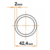 Oceľová trubka 42,4x2mm, FE