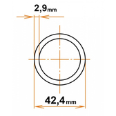 Oceľová pozinkovaná trubka 42,4x2,9mm
