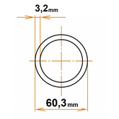 Oceľová pozinkovaná trubka 60,3x3,2mm