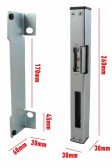 Univerzálna dorazová kazeta elektrozámku ľavá/pravá + elektrozámok s nerezovou lištou, ZK-03-INOX