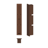 Waktor® Záslepka pre hliníkové lamely s rozmerom 100x16mm, hnedá