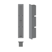 Waktor® Záslepka pre hliníkové lamely s rozmerom 100x16mm, sivá RAL9007