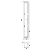 Waktor® Záslepka pre hliníkové lamely s rozmerom 100x20mm, hnedá