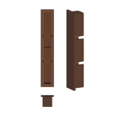 Waktor® Záslepka pre hliníkové lamely s rozmerom 120x20mm, hnedá RAL8011