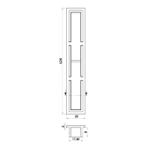Waktor® Záslepka pre hliníkové lamely s rozmerom 120x20mm, hnedá RAL8011