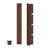 Waktor® Záslepka pre hliníkové lamely s rozmerom 160x16mm, hnedá RAL8011