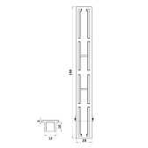Waktor® Záslepka pre hliníkové lamely s rozmerom 160x16mm, hnedá RAL8011