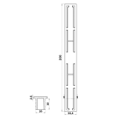 Waktor® Záslepka pre hliníkové lamely s rozmerom 200x16x1,5 mm, antracit RAL7016, model B