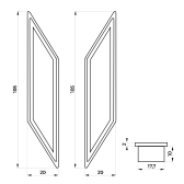 Waktor® Záslepky pre hliníkovú lamelu 105 × 20 mm, kosodĺžnik, hnedé, pár