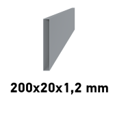 Žiarovo pozinkovaný joklový profil 200x20x1,2 mm