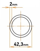 Oceľová pozinkovaná trubka 42,3x2mm, dĺžka 6m