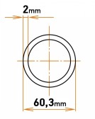 Oceľová pozinkovaná trubka 60,3x2mm