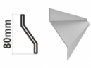 Pozinkovaná plotová lamela tvaru Z, do profilu veľkosti M, pôdorys M1, dĺžka 2 m
