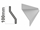 Pozinkovaná plotová lamela tvaru Z, do profilu veľkosti L, pôdorys L1, dĺžka 2 m