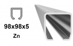 C-profil 98x98x5 mm, Zn - žiarovo pozinkovaný