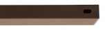 Stĺpik/priečnik, hnedá farba, 60x40mm, Zn+PVC, dĺžka 2m