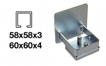 Krytka C-profilu samonosnej brány - pozinkovaná, 58x58