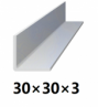 Oceľová tyč tvaru L 30x30x3 (L-profil), bez povrchovej úpravy