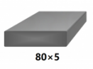 Plochá plná oceľová tyč 80x5 mm (pásovina), bez povrchovej úpravy