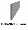Žiarovo pozinkovaný joklový profil 160x20x1,2 mm