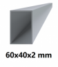 Hliníkový jokel obdĺžnikový 60x40x2 mm