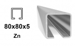 C-Profil 80x80x5 mm, Zn - žiarovo pozinkovaný