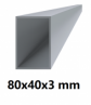 Hliníkový jokel obdĺžnikový 80x40x3 mm