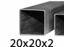 Joklový profil 20x20x2, čierny