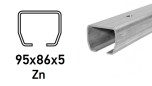 CAIS C-profil 95x86x5mm s dierami na priskrutkovanie, Zn, STAGE MZ 6