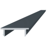 Hliníková lišta k plotovému stĺpiku AL-SPP-76x1849, antracit RAL7016