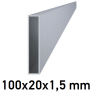 Hliníkový jokel obdĺžnikový 100x20x1,5 mm