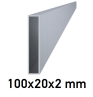 Hliníkový jokel obdĺžnikový 100x20x2 mm