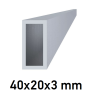 Hliníkový jokel obdĺžnikový 40x20x3 mm