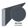 Hliníkový jokel obdĺžnikový 80x20x1,2 mm, antracit RAL7016 so štruktúrou