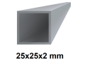 Hliníkový jokel štvorcový 25x25x2 mm