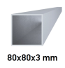 Hliníkový jokel štvorcový 80x80x3 mm