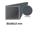 Hliníkový jokel štvorcový 80x80x3 mm, RAL7016 antracit so štruktúrou