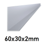 Hliníkový L profil 60x30x2mm, 6m