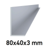 Hliníkový L profil 80x40x3mm, 6m