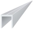 Hliníkový uchytávací profil pre lamely, tvar U, šírka 20,5 mm