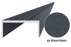 Hliníkový uchytávací profil pre lamely, tvar U, šírka 50 mm, antracit RAL7016 so štruktúrou