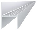 Hliníkový uchytávací profil pre lamely, tvar UT, šírka 29 mm