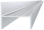 Hliníkový uchytávací profil pre lamely, tvar UT, šírka 50 mm