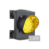 Jednokomorový semafor, oranžový, LED, 230V, hliníkové telo, IP65