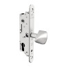LOCINOX rozsdamentes acél bevésőzár tolókapukhoz, 30 mm-es előlap-tengely távolság, 47 mm-es bevésési mélység, 92 mm-es osztástávolság, FIFTYLOCK-LS