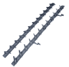 Mechanizmus pre otočné tieniace lamely, 1070 mm, oceľový, RAL 7016, pár, s 2 ovládacími páčkami